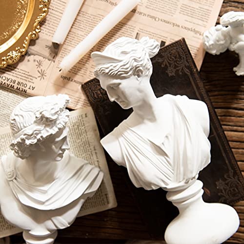 Retro Apollo Head Portrait Venus Bust Statue Elegant Home Decorations Resin Craftwork Apollo Goddess Sculpture, Black #TOP5