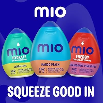 Mio Water Enhancement Variety Pack Includes 3 Orange Tangerine and 3 Mango Peach 1.62 Fl Oz each (Pack of 6)