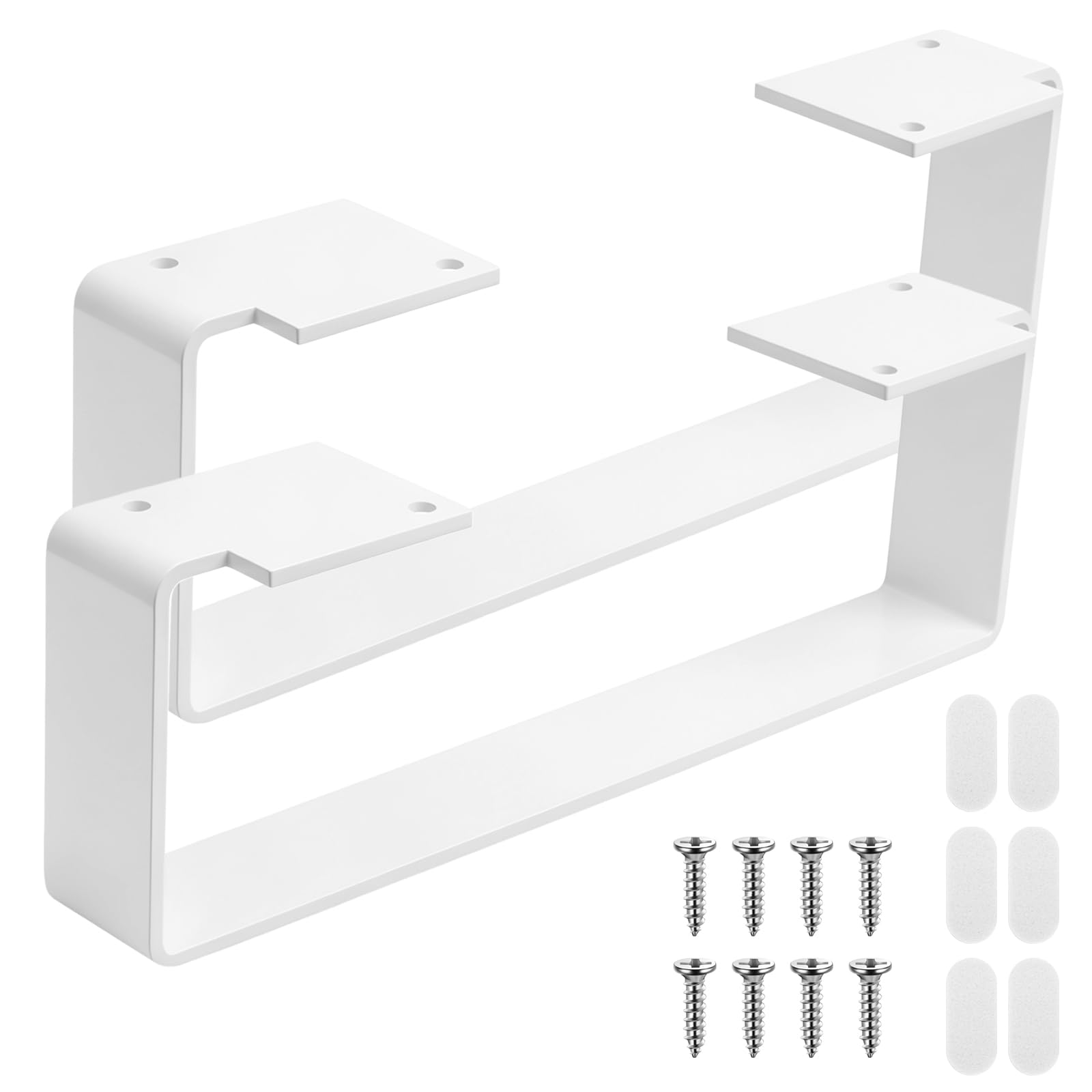 BJBJJIU 2 Pcs Table Legs, Modern Metal Heavy Duty Furniture Legs, Industrial Furniture Feet for DIY Coffee Table Breakfast Bar Desk Stand Bench Legss W 5.5cm x H10cm (White 30cm/11.81 in)