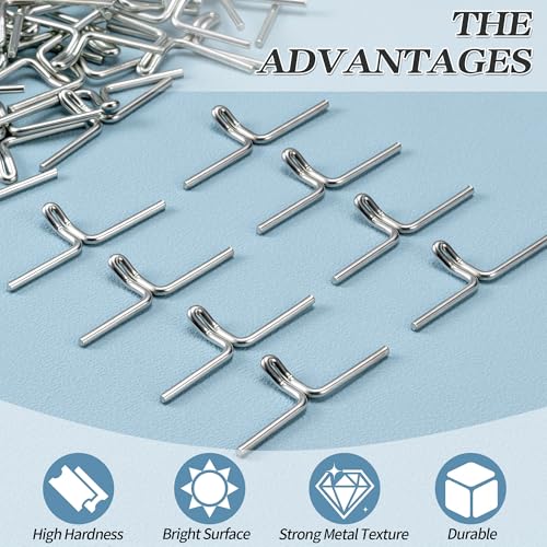 Lawn Chair Webbing Clips 100 Piece Metal Clips for Chair Frame Repair, Rubber Webbing Replacement for Sofa (galvanized steel)