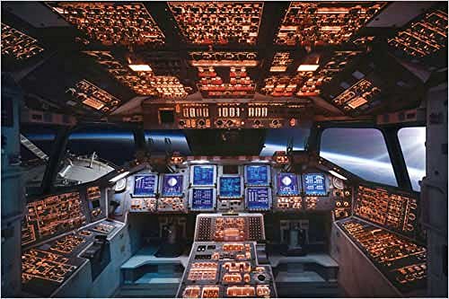 Columbia Space Shuttle Cockpit Poster Poster Print, 24x36