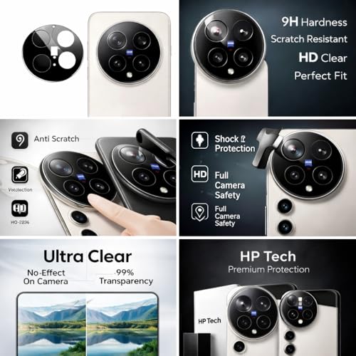 Image of HPTech Back Camera Lens Protector for Vivo X300 Pro (1 Pack) | Premium 9H Tempered Camera Glass Guard | Ultra Clear HD Transparency | Anti-Scratch | Bubble Free | Easy Installation