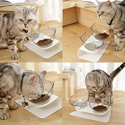 Ciotola per gatti con supporto rialzato, con