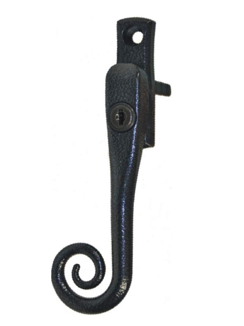 Gardinia Black Monkey Tail Antique Window Cottage Type Right Hand Handle