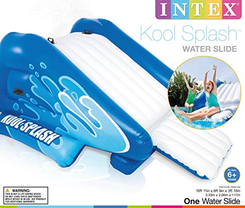 Intex 2-Pack Water Slide with Built-In Sprayers, Kool Splash Inflatable Play Center Swimming Pool Slide for Kids and Adults, Age 6 and Up