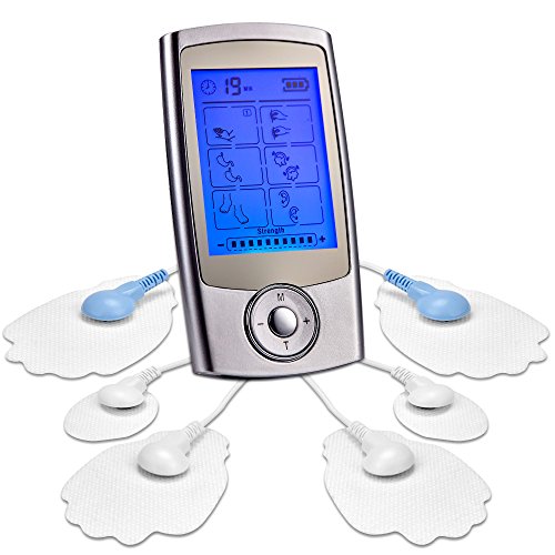 Tens Unit, FDA Cleared LuxFit 16 Modes Portable Tens Machine EMS Electric Pulse Massager - Electrotherapy Back Pain Management and Muscle Stimulator