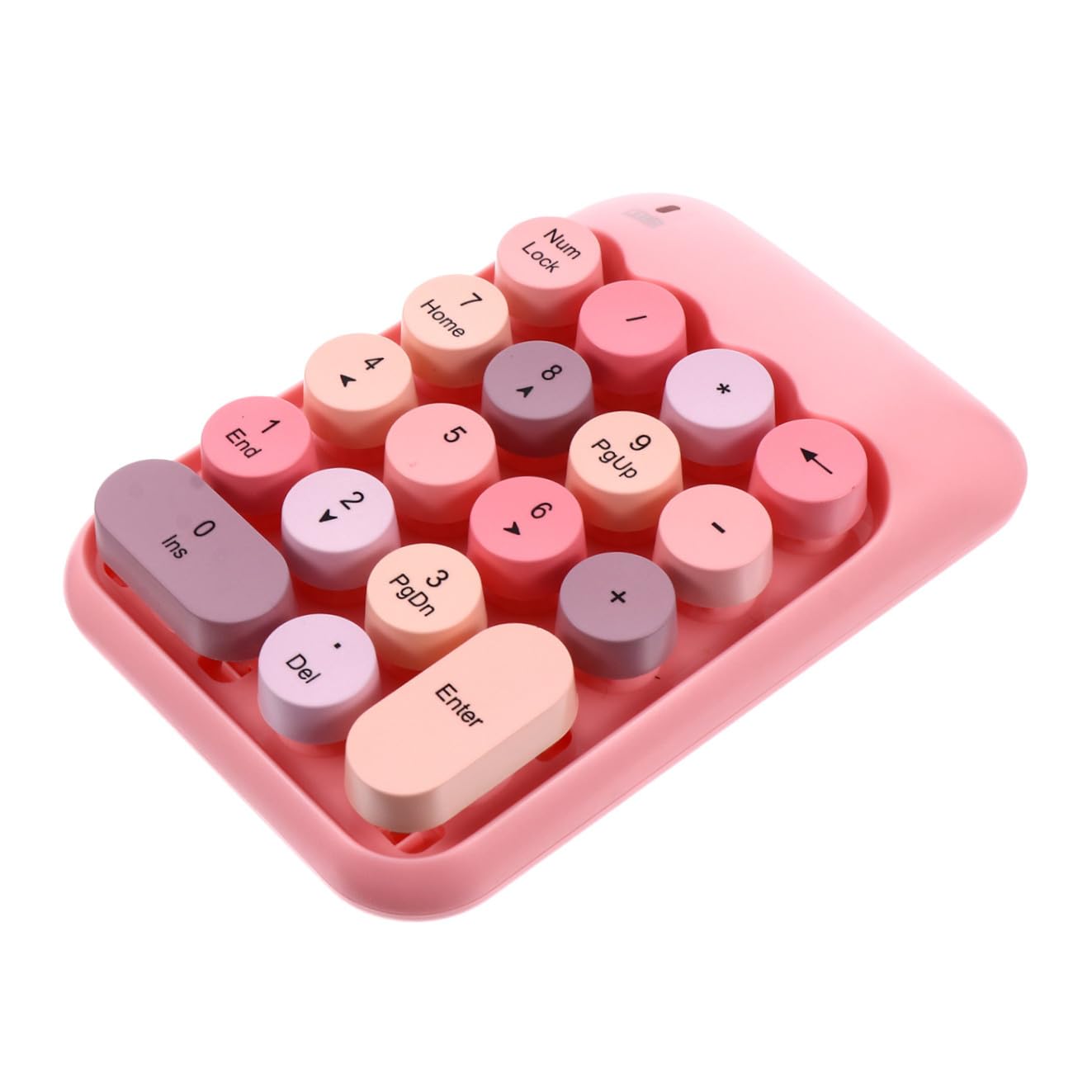 jojofuny Tastierino Numerico Wireless 2. 4g Rosa in ABS, Mini Tastierino | Tastierino Numerico Wireless 18 Tasti Indipendenti, Tasto Backspace, Portatile, per Notebook e Moduli Finanziari