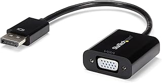 StarTech.com DisplayPort to VGA Adapter - Active DP to VGA Converter - 1080p Video - DP/DP++ Source to VGA Monitor Cable Adapter - DP to VGA Adapter Dongle Digital to Analog - DP 1.2 to VGA (DP2VGA3)