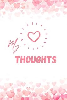 My Thoughts 4: Lots of Heart shapes background design daily journal