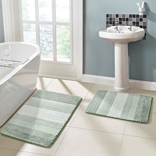 Best Dark Green Bathroom Rug Set