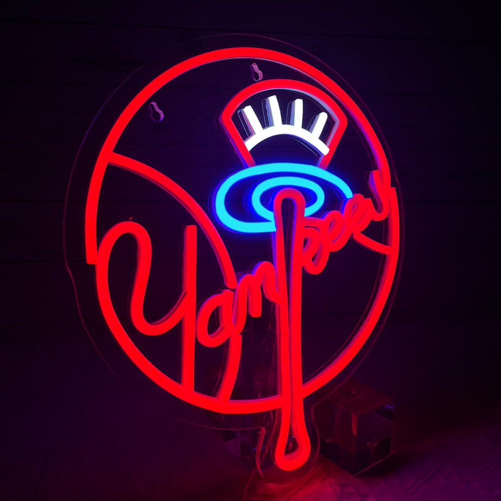 Yankees Neon Sign NY Neon Signs for Wall Decor New York Yankees