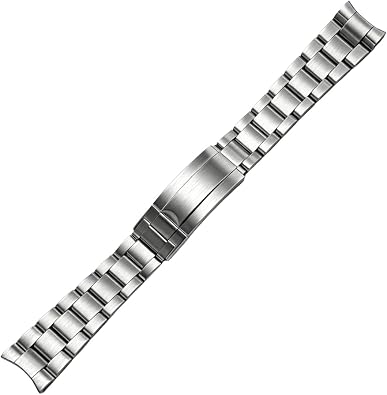 Oyster Watch Band Replacement For Rolex Daytona GMT Submariner 16013 16233 16618 Male Antirust Solid Stainless Curved Interface 20mm
