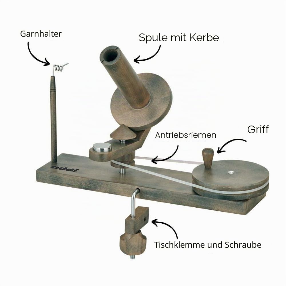 Addi Wollwickler Holz - Garnwickler für kreative Projekte