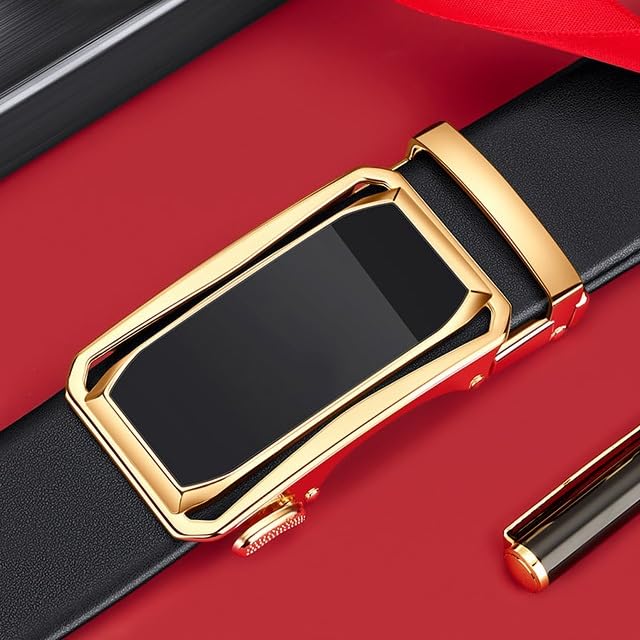 Men's Leather Belt Business Automatic Buckle Casual Belt Men's Cowhide Belt3