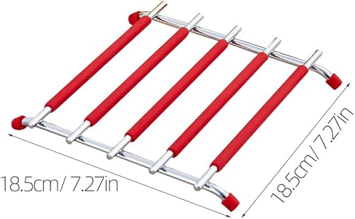 Miniatura 2 de Alfombrilla de silicona con marco de acero inoxidable, resistente al calor, antideslizante, protege encimeras y mesas de comedor para platos