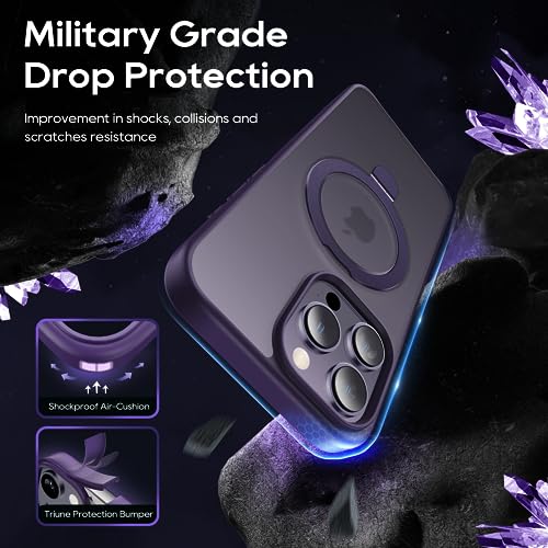 Coque MagSafe iPhone 15 Pro Max antichoc à anneau support et protège-écran - 6