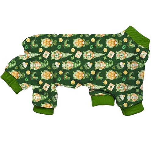 Pijama para Perro Día de San Patricio con Diseño de Duendes y Tréboles miniatura 4