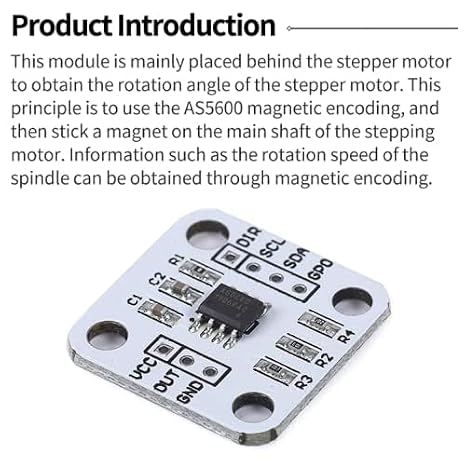 Teyleten Robot AS5600 Magnetic Encoder Sensor Mdoule 12bit high Precision Magnetic Induction Angle Measurement Sensor Module 3.3V (5PCS)