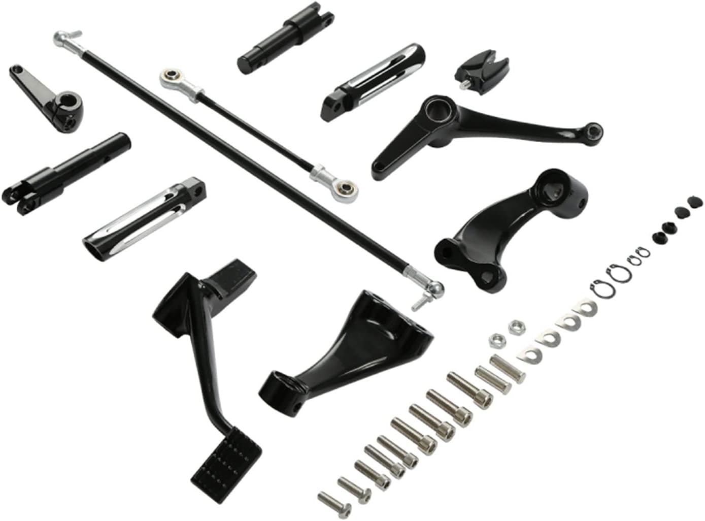 Motorcycle Forward Control Pegs Linkages Compatible with Harley Sportster 883 Superlow 2011-2013 1200 Forty Eight 2010 Roadster 2004 Iron 09(Style C)