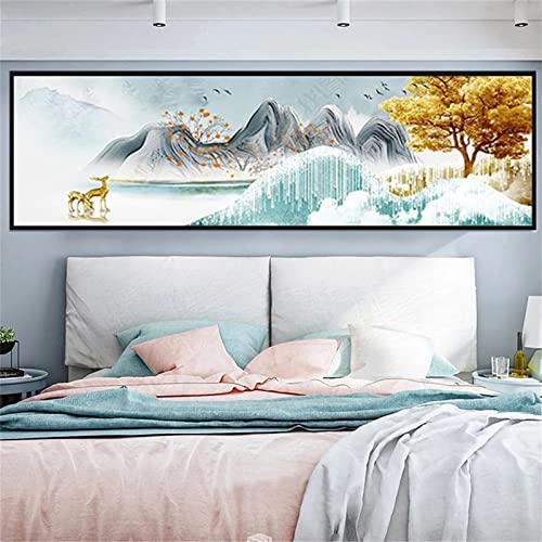 Broderie diamant 5D grand format perle art moderne pour salon contemporain