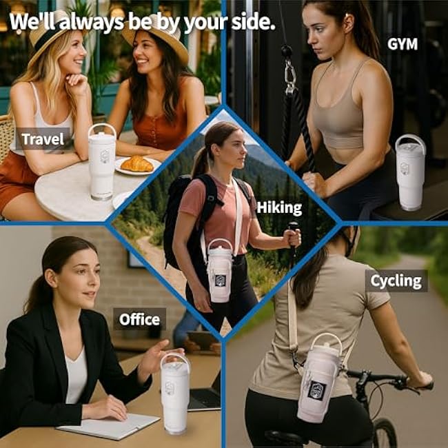 30oz Stainless Steel Vacuum Insulated Tumbler with 2 Lids Insulated Cup Reusable Water Bottle Travel Mug carrier bag