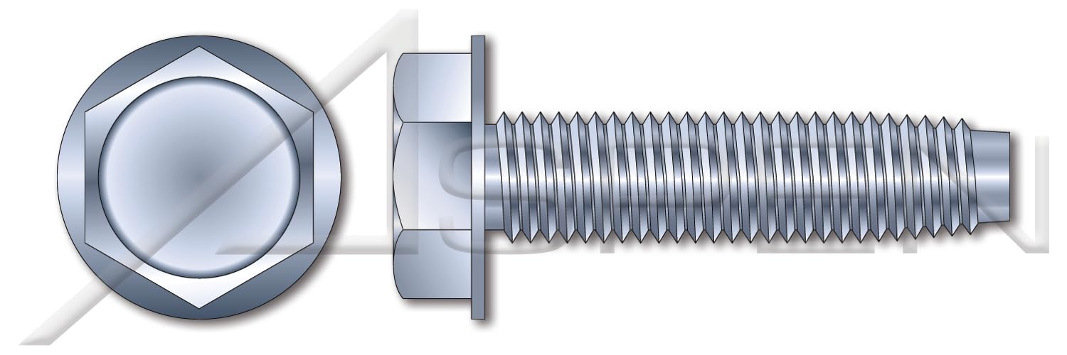 (800 pcs) 3/8"-16 X 3/4", Trilobe Thread Rolling Screws for Metals, Hex Indented Washer Head, Steel, Zinc Plated and Waxed