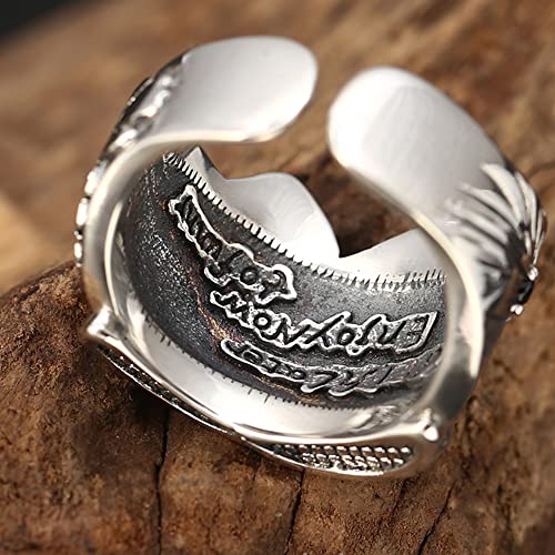 Bague crâne de clown double face réversible anneau ouvert - 4