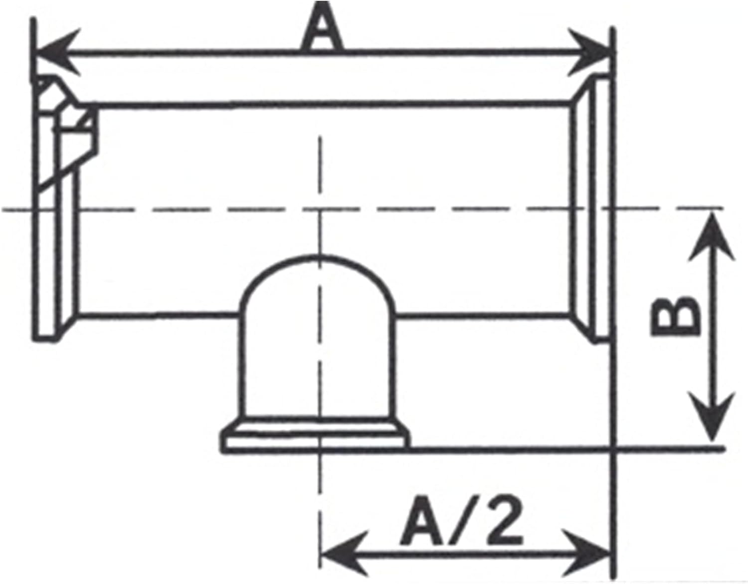KF-40 to KF-16 3 Way Tee Reducer Vacuum Fittings, ISO-KF Flange Size NW-40 to NW-16 Outlet Quick-Install Reducing Fitting, Stainless Steel (KF-40 to KF-16)