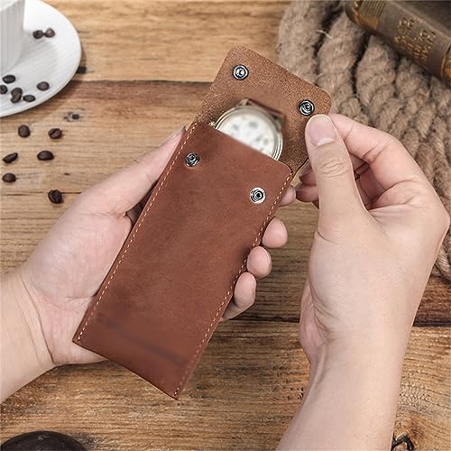 Étui de protection montre en cuir véritable universel chic