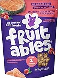 Fruitables Cat Crunchy Treats For Cats – Healthy Low Calorie Packed with Protein – No Wheat, Corn or Soy – Made with Real Salmon with Cranberry – 2.5 Ounces