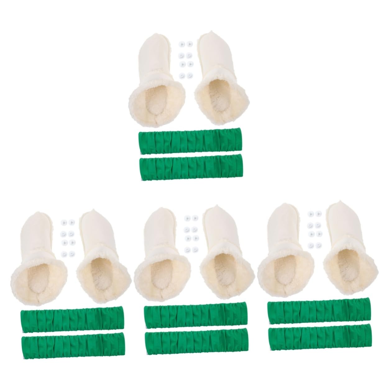 4pares Plantillas De Desmontables Para Zapatos Forro De Pelusa Inserciones De Invierno Para y Días Fríos