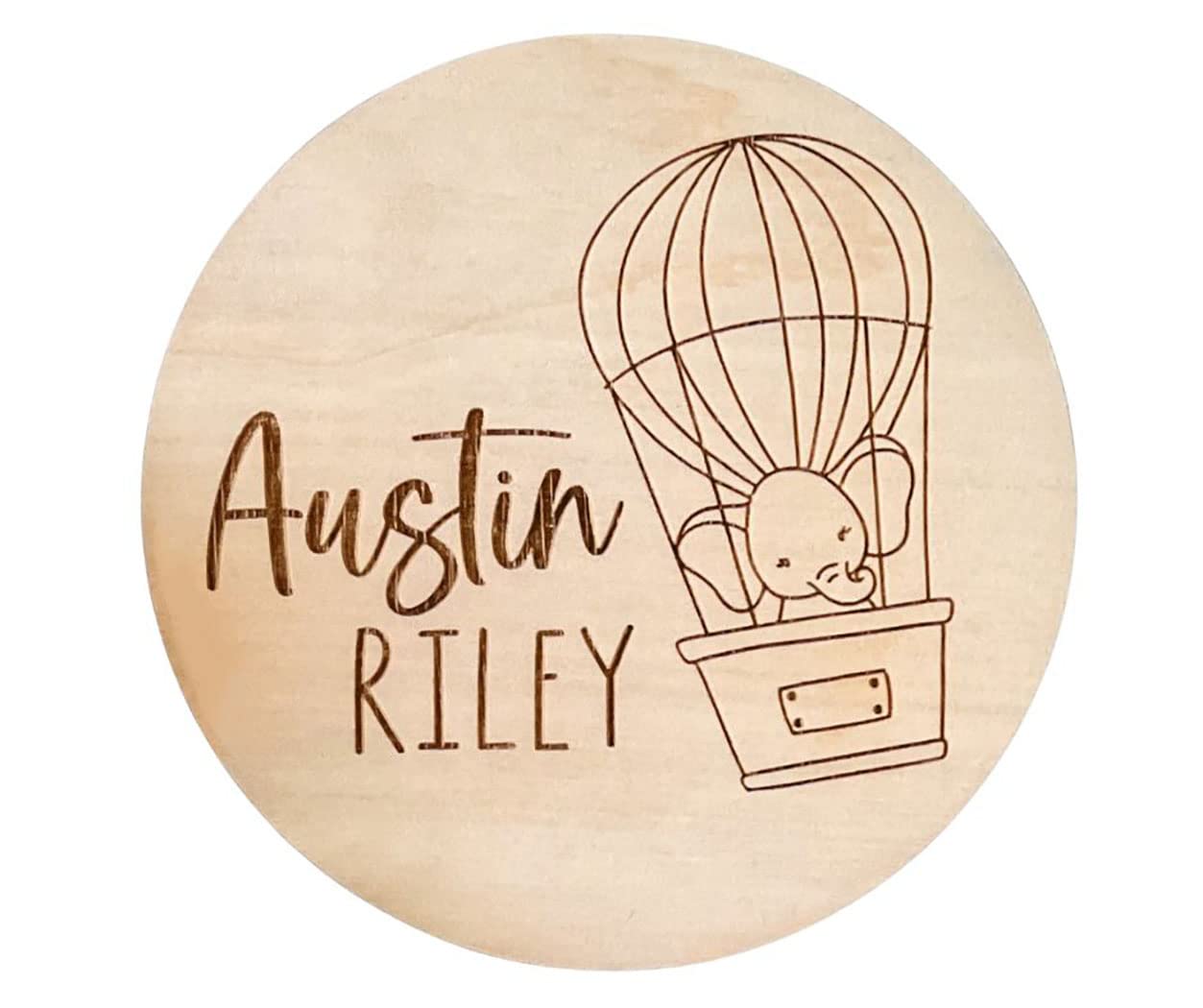 Personalized Newborn Announcement Sign for Hospital - Single Sided - Wooden Birth Announcement Sign - Name Baby Announcement Sign Customized Gender Neutral (Single Sided Name Only)