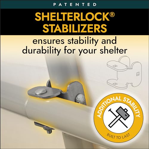 ShelterLogic Peak Style Roof Instant Garage Carport Car Canopy with Steel Frame and Waterproof UV-Treated Cover