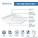 DreamLine 36 in. x 36 in. x 75 5/8 in. H Neo-Angle Shower Base and QWALL-2 Acrylic Corner Backwall Kit in White, DL-6040C-01