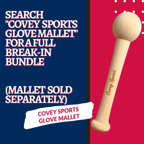 Glovolium Baseball Glove Oil Breakin Kit - (Softball & Baseball Mitt Glove Conditioner Oil) - Bottle Bundled With Covey's Application Cloth To Break In Baseball & Softball Gloves (Regular, 4 Oz.) #TOP6