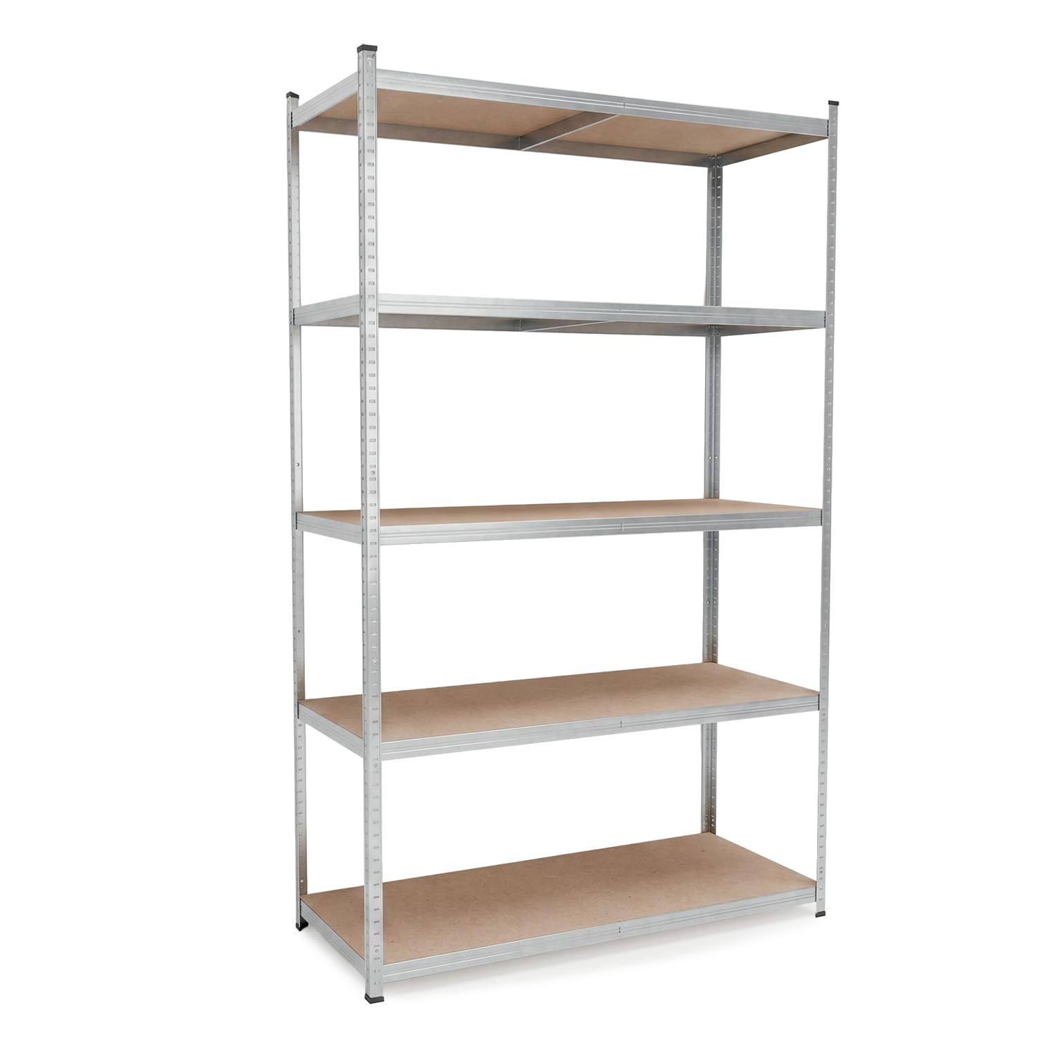 BELKO® Schwerlastregal C225 Verzinkt, 200x120x50 cm, Breitspannregal, XXL Lagerregal & Kellerregal, Metallregal mit 5 Böden, Steckregal bis 900kg belastbar (180kg pro Ebene)