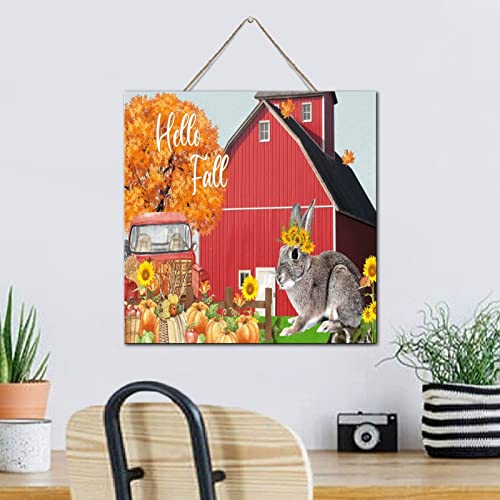 Panneau en bois Hello Fall pour égayer un mur vide de cuisine - 5