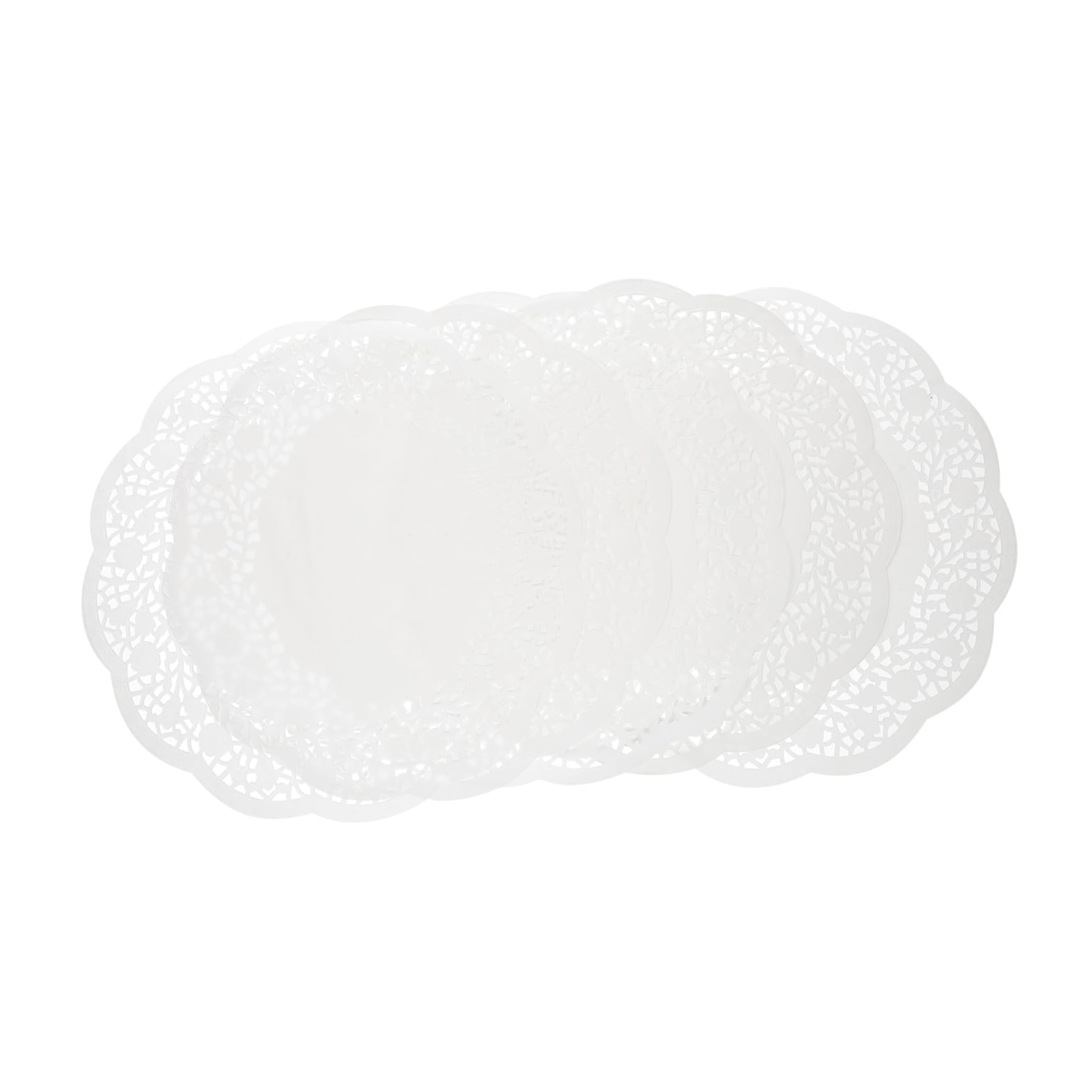 GRIRIW 140Sheets Lace Paper Doilies Round Food Paper Pads for Dessert Pastries and Snacks Elegant Greaseproof for Weddings Showers and Anniversaries
