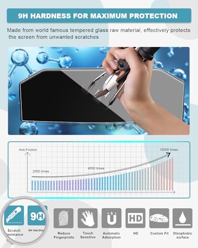 Image of CDEFG Tempered Glass for 2026 Toyota bZ bZ4X Screen Protector | for 2026 Toyota bZ bZ4X (XLE /Limited) Accessories 7 inch Dash Driver Display 9H Glass Screen Cover HD Clear