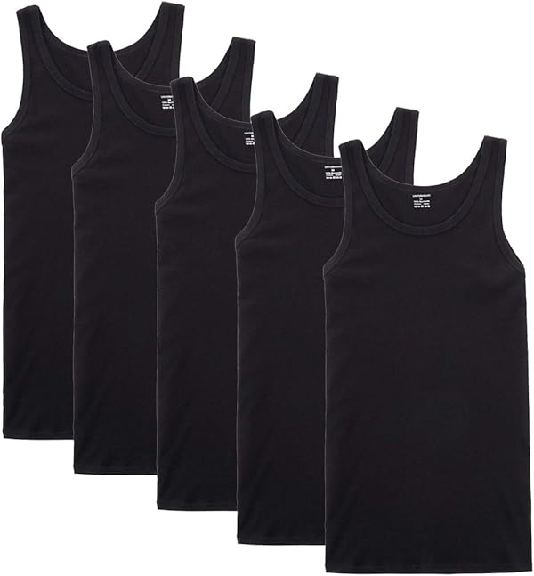 NUOZA 3/5er Pack Unterhemd Herren Tank Top Viele Farben 100% Hochwertige Baumwolle Schrumpft Nicht Verblasst Nicht Undurchsichtig
