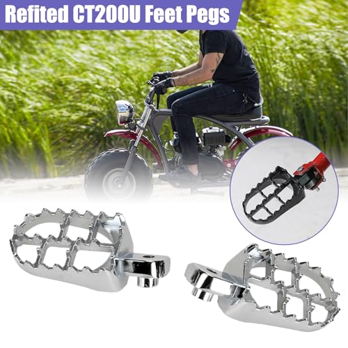 Image of Mini Bike Foot Pegs Kit Compatible with Coleman Minibike CT200U CT200U-EX CT200U-EXR BT200X CT100U CC100X Axis M200 196cc 200cc 97cc 100cc 6.5hp 2.5hp Engine Parts Accessories Left and Right