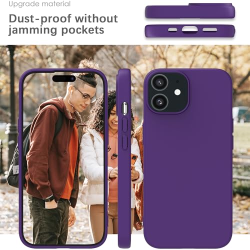 YATWIN Silicone Case for iPhone 12 Mini - Purple - Image 8
