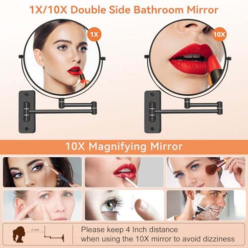 Espejo Maquillaje Pared 8" Doble Cara Plegable miniatura 2