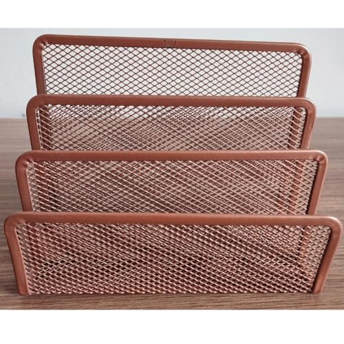Porta Treco Organizador de Mesa Papéis Bloco Adesivos Notas Rose Gold