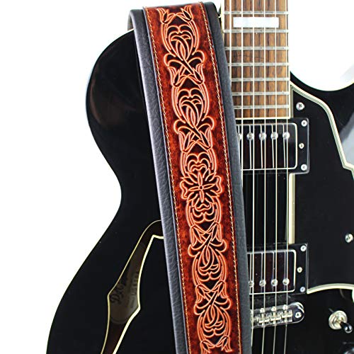 Walker And Williams GB-22 Sangle de guitare rembourrée avec fleur de lys et chaîne française pour guitares acoustiques… - Les Beatles, Paul McCartney, John Lennon, RIngo Starr, George Harrison Walker And Williams GB-22 Sangle de guitare rembourrée avec fleur de lys et chaîne française pour guitares acoustiques… – Image 8