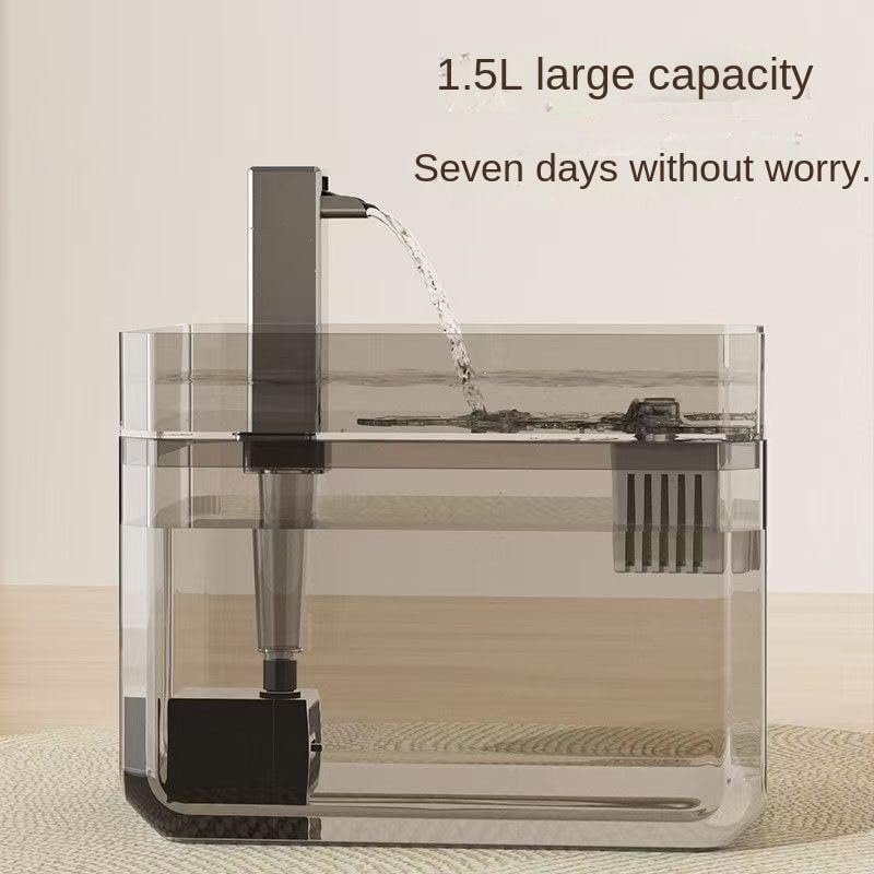 Olpad Cat Water Fountain with Ultra Silent Pump, Automatic Pet Water Dispenser for Cats & Dogs, Large Capacity Smart Drinking Fountain with Visible Water Level, Water Bowl for Kitten & Puppy 4