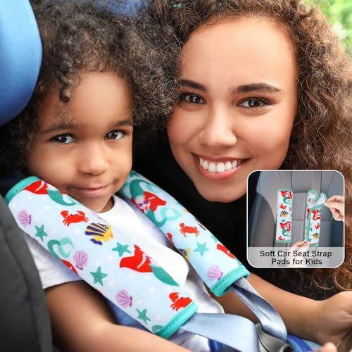 Image of Seat Belt Covers for Kids, 2 Pack Double-Sided Use Shoulder Pads for Kids
