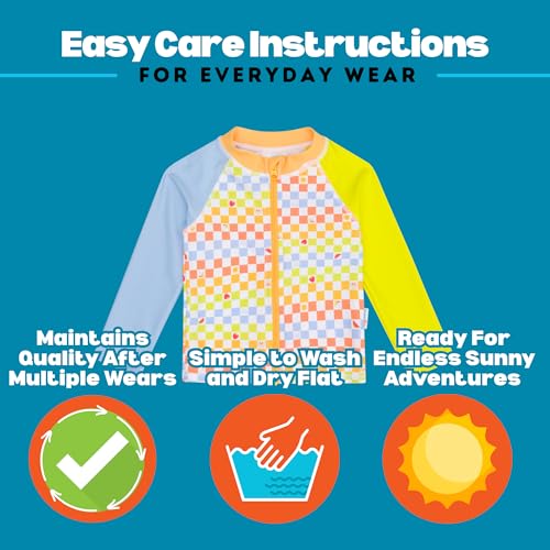 Image of SwimZip UPF 50+ Long Sleeve Rash Guard for Boys' and Girls' - Baby, Toddler, Kids