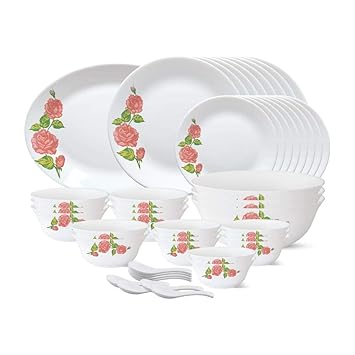 Opalware Dinner Set (White) - 44 Pieces