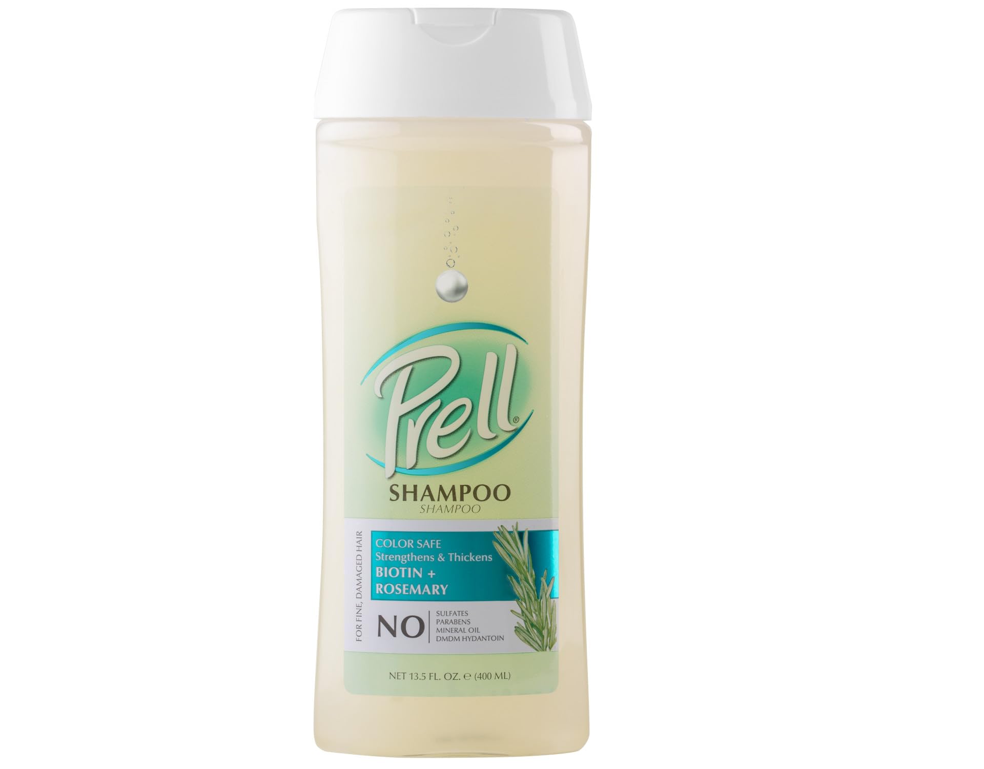 Prell Biotin + Rosemary Strengthens & Thickens Color Safe Shampoo for Fine, Damaged Hair 13.5 fl.oz